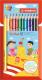 Etui de 12 crayons de couleur triangulaires Trio long, couleurs assorties (12) + taille-crayon,image 1