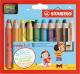 Etui de 10 crayons de couleur aquarellables Woody 3 in 1, rond, couleur assorties (10) + taille-crayon,image 1
