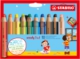 Etui de 10 crayons de couleur aquarellables Woody 3-in-1, rond, couleurs assorties (10) + taille-crayon,image 1