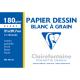 Pochette de 12 feuilles de Papier Dessin blanc à Grain, 180 g/m², A4,image 1