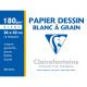 Pochette de 12 feuilles de Papier Dessin blanc à Grain, 180 g/m², 24x32,image 1