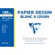Pochette de 10 feuilles de Papier Dessin blanc à Grain, 180 g/m², A3,image 1