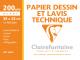 Pochette de 12 feuilles de Papier à Dessin Technique, 200 g/m², 24x32, blanc,image 1