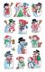 Etui de 36 mini stickers de Noël ZDesign, décor Bonhommes de neige,image 2
