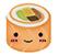 Cooky, planche de stickers 3D 7,5x12cm, thème Cooking - Sushis,image 2