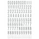 Glitty, sachet de 228 gommettes (2 planches 10,5x16cm), thème Alphabet / chiffres, argent,image 2