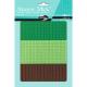 Square Stick', sachet de 1131 carrés 5x5mm (1 planche 14,8x21cm), coloris vert/marron,image 1