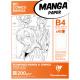 Etui de 40 feuilles de papier Manga 200g/m², format B4, avec grille simple,image 1