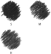 Blister de 3 crayons fusain Mars Lumograph, hexagonal, degré de dureté assortis + estompe,image 2