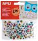 Sachet de 100 yeux mobiles ronds avec paupières de couleurs, taille 10 mm,image 1
