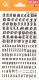 Planche de lettres et chiffres transfert noir 8mm - 1 feuille,image 1