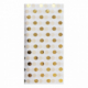 Sachet de 3 feuilles de papier de soie imprimé, 18 g/m², 0,70m x 0,50m, coloris blanc / pois dorés,image 1