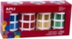 Pack de 4 x 1410 gommettes carrées, 20x20 mm, en rouleau, coloris métallisés assortis,image 1