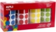Pack de 4 x 2065 gommettes formes géométriques, 20 x 20 mm, en rouleau, coloris assortis,image 1
